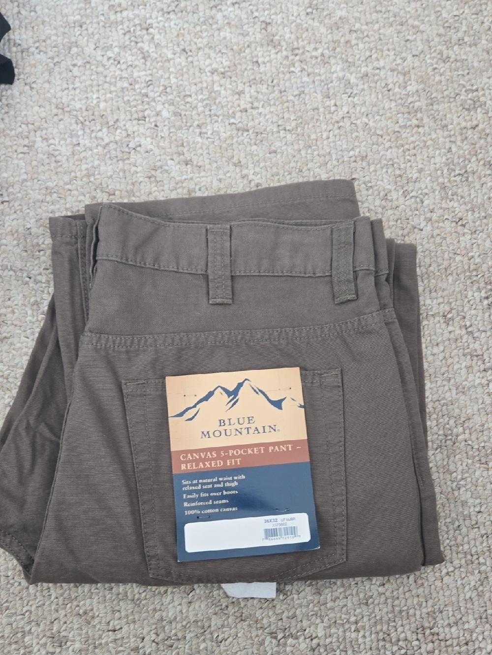 Blue Mountain Men's Relaxed Fit  Pants - Brown